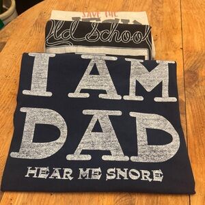 Dad Humor Graphic T Bundle 2XL Christmas Clark + Nintendo Old School + I Am Dad